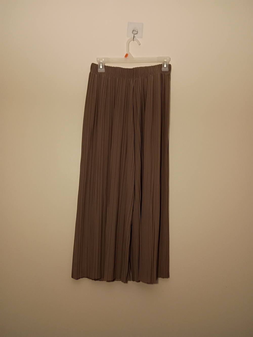 Jon & Anna Pleated Wide-Leg Pants in Taupe Brown